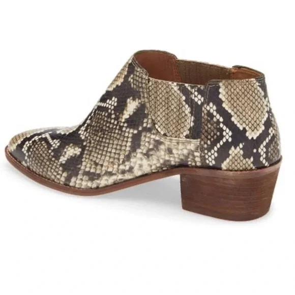 New Madewell snakeskin booties ankle boots 8.5 Nordstrom